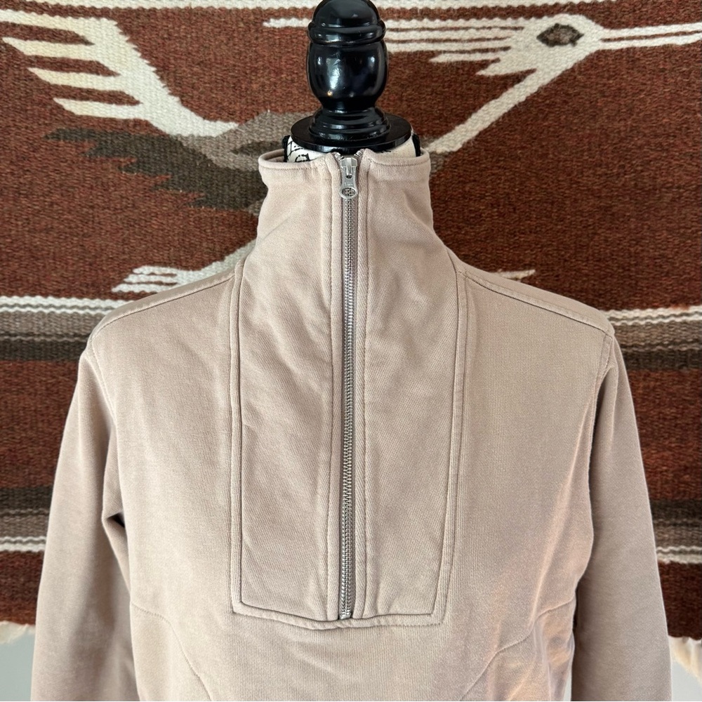 Everlane Organic Track Half-Zip Pullover in Burnt Sugar - Picture 6 of 11